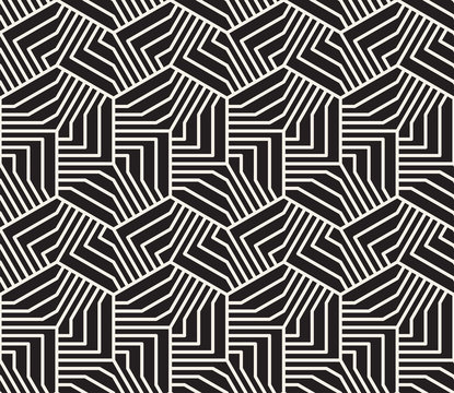 Vector seamless pattern. Modern stylish abstract texture. Repeating geometric tiles