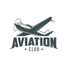 Wall Mural - Aviation club. Retro logo, emblem, badge.