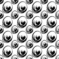 Poster - Modern seamless pattern. Hand drown for wrapping paper. Design element. Modern simple abstract template. Vector illustration art. Dots drawing. Abstract black design template on white background.