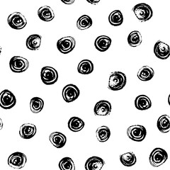 Poster - Modern seamless pattern. Hand drown for wrapping paper. Design element. Modern simple abstract template. Vector illustration art. Dots drawing. Abstract black design template on white background.