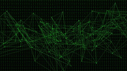 Aufkleber - 4k Footage Line Communication Swirl Wave Future Glowing Surface Cool Dynamic Technology Background. Loop Digital Data Flow Reality Futuristic Shape Animation.