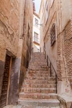 Narrow Stairway In The Old Town Of Toledo, Spain