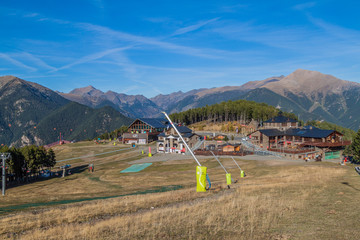 LA SERRA, ANDORRA - OCTOBER 26, 2017: La Serra Ski resort, Andorra