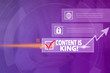 © Zofia - Conceptual hand writing showing Content Is King. Concept meaning marketing focused growing visibility non paid search results Picture photo network scheme with modern smart device