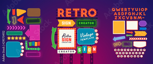 Cuadros en Lienzo Retro signboard creator
