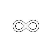 Limitless, Infinity Icon. Vector Illustration, Flat Design.