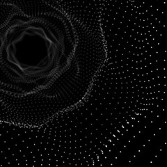 Poster - Abstract frame tunnel. Wormhole. 3D corridor grid.