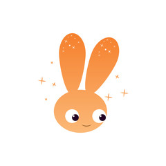 Poster - Kawaii avatar sweet rabbit icon. Element of kawaii style illustration icon