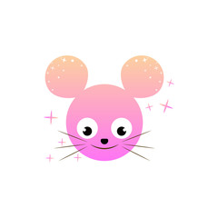 Poster - Kawaii avatar sweet mouse animal icon. Element of kawaii style illustration icon