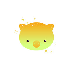 Poster - Kawaii avatar sweet pig icon. Element of kawaii style illustration icon