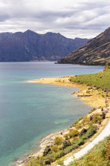 Wall Mural - view of Lake Hawea near Wanaka, New Zealand