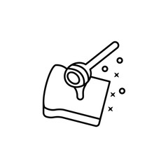 Poster - Bread honey icon. Element of menu dishes icon