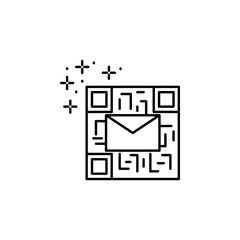 Poster - QR code mail icon. Element of qr code and barcode icon