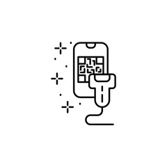 Poster - Smartphone QR code scanner icon. Element of qr code and barcode icon