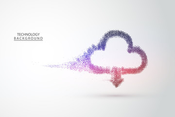 Poster - Global network connection.Abstract background technology graphic design. Connecting dots .Internet connection.Vector illustration