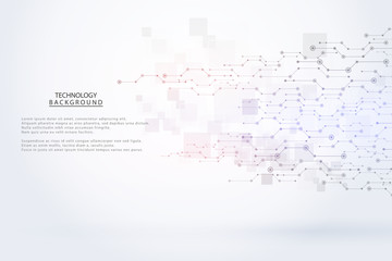 Poster - Abstract technology background Hi-tech communication concept futuristic digital innovation background for global web, connection, science. Vector illustration