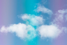 Blue And Purple Sky Cloudy In Pastels Multi Colorful Background