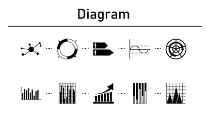 Poster - Diagram simple concept icons set.