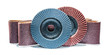 abrasive treatment tools sanding flap discs and belts isolated