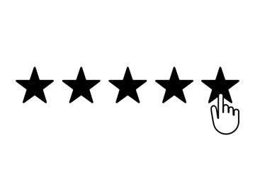 Wall Mural - Five stars choice. Rating satisfaction. Vector illustration.