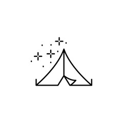 Poster - Tent equipment icon. Element of mountaineering icon