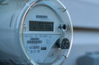 A smart electricity meter measuring a home's energy consumption 