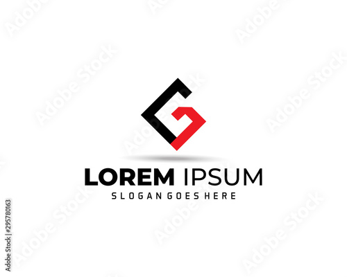 Photographie Letter G Modern Shape Logo Design Template Element