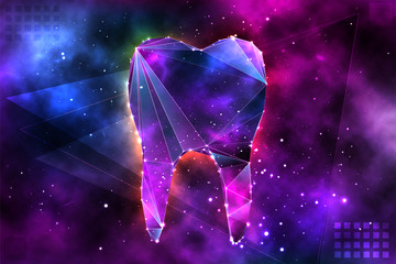 Wall Mural - vector 3d object on space background