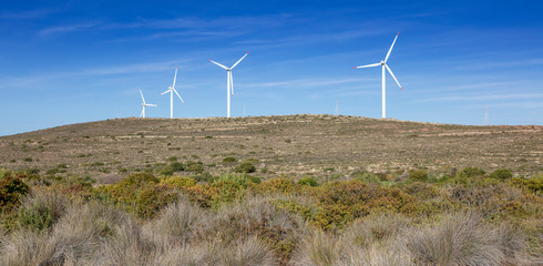 wind energy project in the mountains