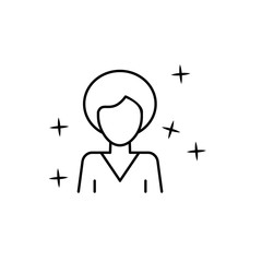 Poster - woman avatar icon. element of people avatar icon