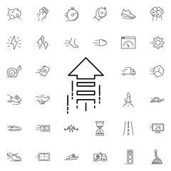 Poster - fast arrow icon. universal set of speed for website design and development, app development