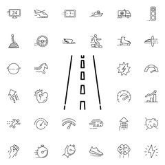 Poster - Track icon. Universal set of speed for website design and development, app development