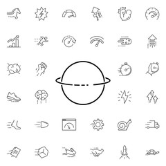 Fototapete - Earth satellite icon. Universal set of speed for website design and development, app development