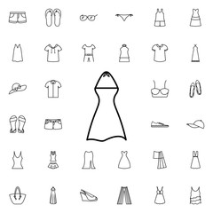 Poster - Dress icon. Universal set of summer clothes for website design and development, app development