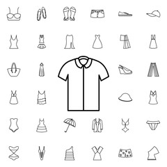 Poster - Polo shirt icon. Universal set of summer clothes for website design and development, app development