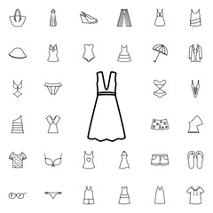 Poster - Dress icon. Universal set of summer clothes for website design and development, app development
