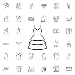 Poster - Dress icon. Universal set of summer clothes for website design and development, app development