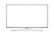 TV 4K flat screen lcd or oled, plasma realistic illustration, White blank HD monitor mockup with clipping path