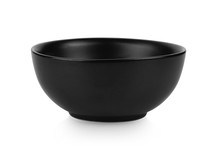 Black Bowl Isolated On White Background