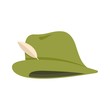 Hunter hat icon. Flat illustration of hunter hat vector icon for web design