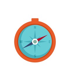 Poster - Hunting compass icon. Flat illustration of hunting compass vector icon for web design