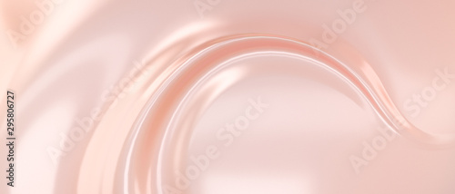 Fotomural Liquid subtle pink background, cosmetic cream texture, fluid gentle surface