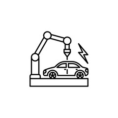 Aufkleber - electric car production icon. element of future business thin line icon