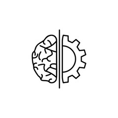 Aufkleber - Artificial intelligence computer icon. Element of future business thin line icon