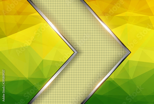 Abstract background yellow green texture triangle pattern.