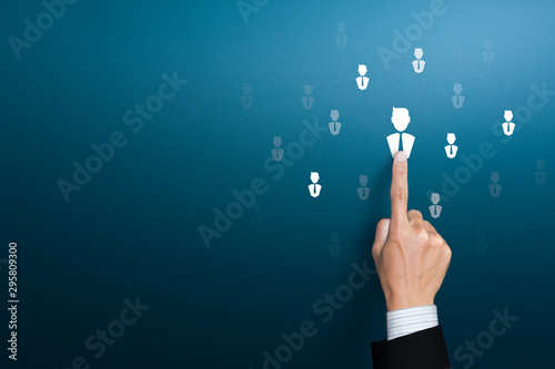Fotomural Select leader or employees, Headhunting, Recruitment business and Human Resource