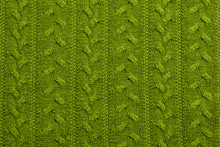 Green Knitting Cotton Texture Background