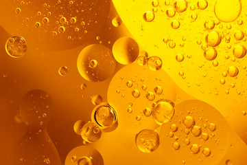 Canvas Print - Abstract Yellow water bubbles background