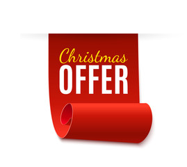 Wall Mural - christmas sale banner. vector ribbon