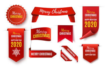 Wall Mural - christmas sale tags. vector banner